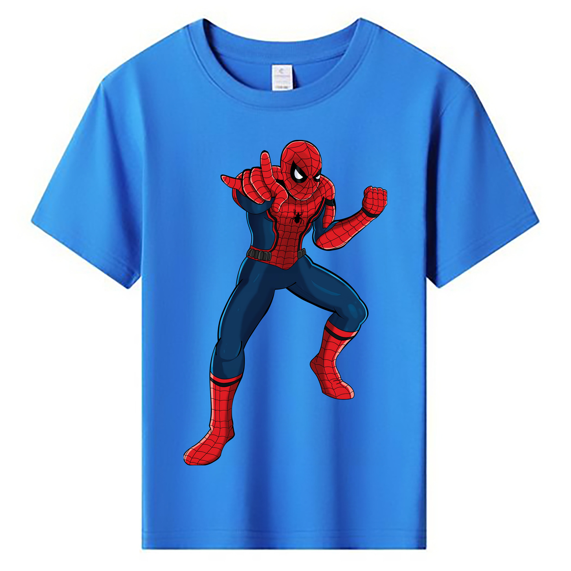 （画像用） Spider Man スパイダーマン 綿100％キッズTシャツ（フロントプリント）
